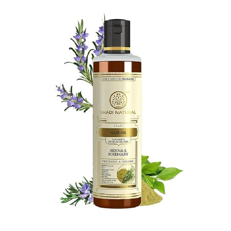 Khadi Natural Rosemary & Henna Hair Oil, 210 ml-1.webp